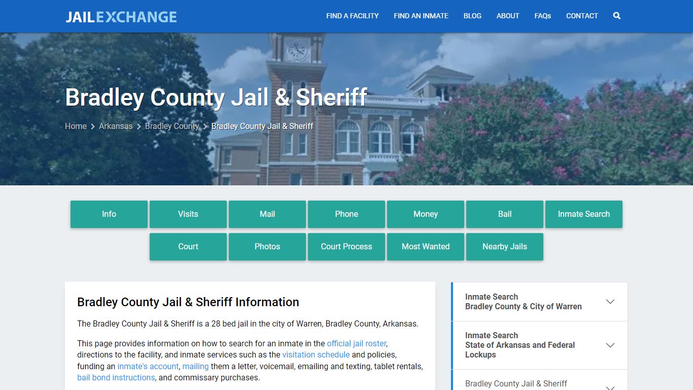 Bradley County Jail & Sheriff, AR Inmate Search, Information